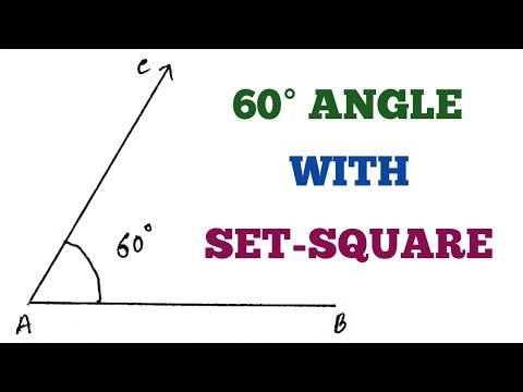 CONSTRUCT 60 DEGREE ANGLE WITH SET-SQUARE
