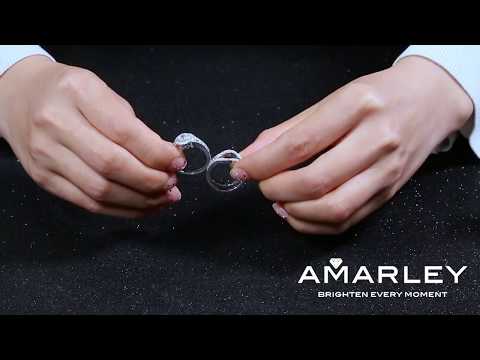 Vintage Round Cut Diamond Bridal Set / Wedding Ring Set-Amarley Jewelry