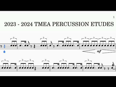 2023 - 2024 TMEA PERCUSSION ETUDES