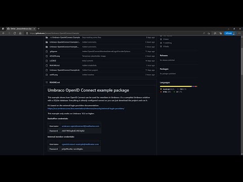 Getting Started with the Umbraco OpenID Connect example package