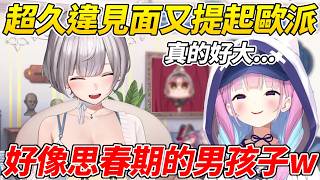 似乎是太久沒見到團長的歐派Aqua再度做出思春期男生的反應讓團長爆笑ww【白銀諾艾爾/白銀ノエル】【ホロライブ切り抜き】【HOLOLIVE中文】