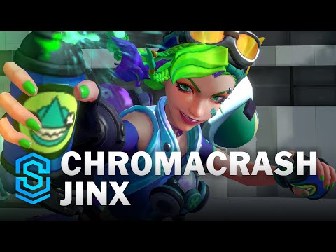 Chromacrash Jinx Wild Rift Skin Spotlight