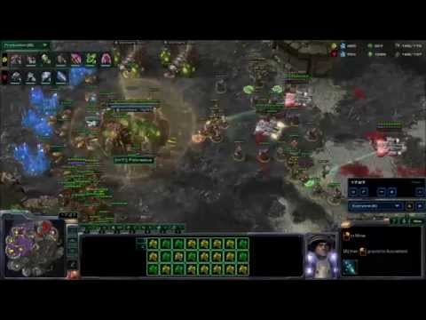 Starcraft II -- Heart of the Swarm -- G1 of Petraeus (Z) v MarineLord (T) on  Catallena LE