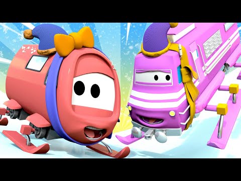 Trenuletul Troy - Trenul aerian - Orasul Trenurilor 🚄 Desene pentru copii