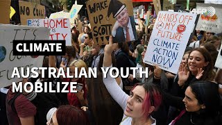 Aussie kids skip school for mass climate protest