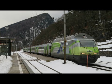 Switzerland: BLS Class 465s at Chambrelien on the La Chaux de Fonds - Bern route