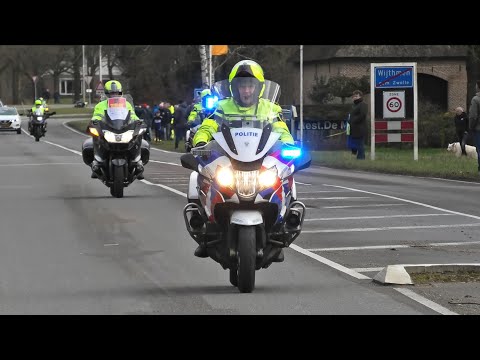 Politiemotoren & Ambulances met spoed tijdens de Ster van Zwolle 2023