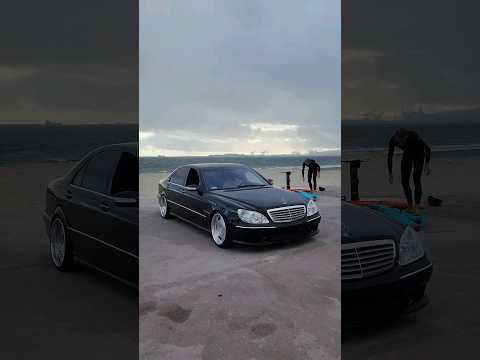 slammed w220 s55 amg on leon hardiritt 🫠  #mercedesbenz #mercedesamg #w220 #sclass #s55 #s55amg