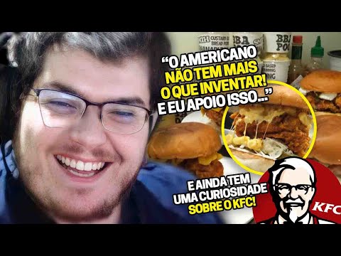 CASIMIRO REAGE: DEU A LOUCA NO VÉIO DO KFC! 4 SANDUÍCHES DE FRANGO AMERICANO | Cortes do Casimito