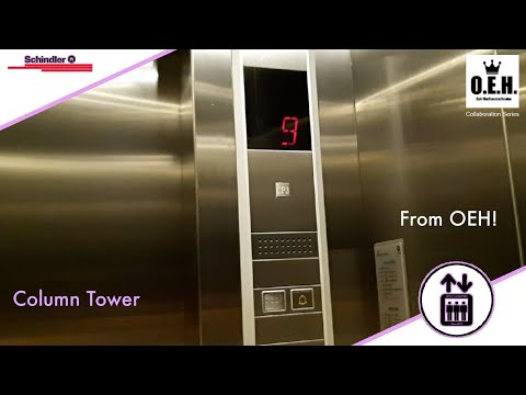 (From OEH) Column Tower Bangkok ** Schindler Traction Elevators [Carpark]