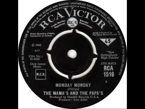 UK New Entry 1966 (144) The Mama's & The Papa's - Monday Monday