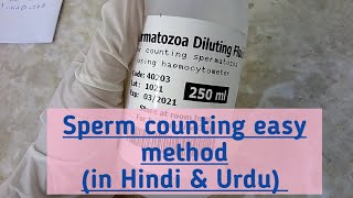 Sperm counting easy method by hemacytometer or neubaur .Easy way to count sperm in semen analysis.