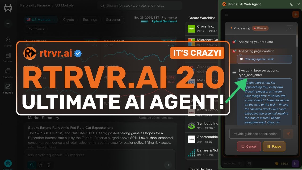 RTRVR 2.0: This is THE BEST AI AGENT YET! Can do ANYTHING from ONE PROMPT!