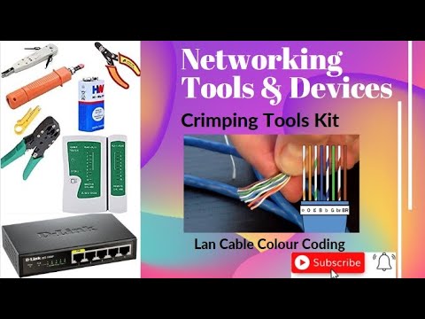 Networking Tools & Devices || Crimping Tools Kit || Computer Network || LAN Cable Colour Coding