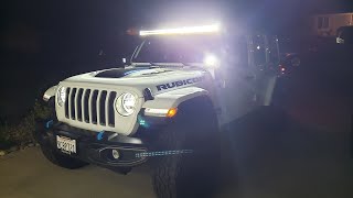 Jeep Wrangler DV8 50 LED Light Bar Install *So BRIGHT!!*