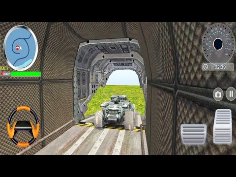 US Army Base Camp in This Car Transporter Truck Simulator - Android Game