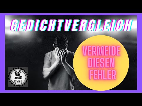 Poem comparison in the Abitur - This is how it works (not!)