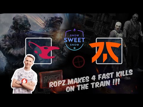 Ropz makes 4 fast kills on the Train, mousesports vs fnatic, Snow Sweet Snow 3