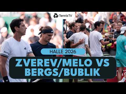 Alexander Zverev Plays First Match Since Roland-Garros With Melo vs Bublik & Bergs 🤝 | Halle 2026