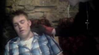 preview picture of video 'Danny Hughes sleeping in the smiddy inn and getting coal on his face haha'