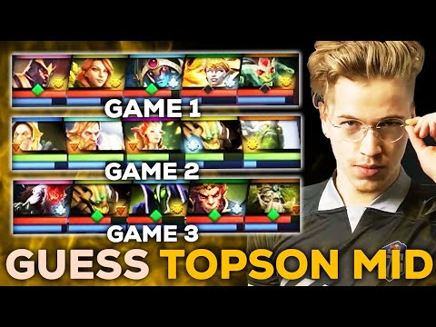 Guess Topson Mid Hero - 3 Games in a Row with Unexpected Mid Pick Dota 2