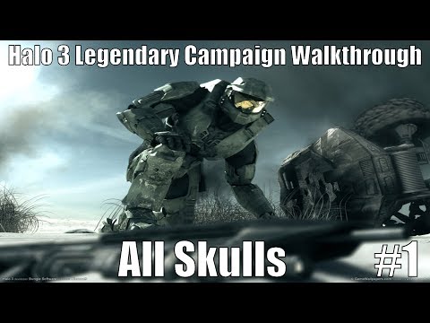 Halo 3 Legendary Campaign Walkthrough + All Skulls - Mission 1 (Siera 117)
