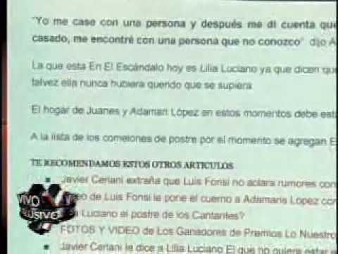SuperXclusivo 10/29/09 - Confirman infidelidad de Lilia Luciano