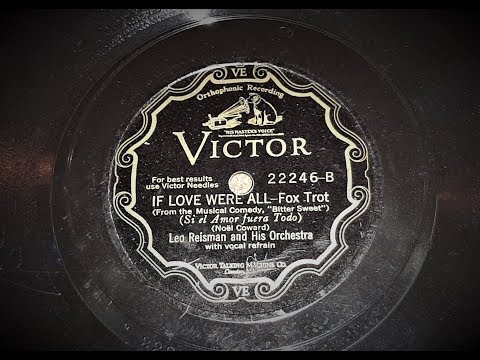 "If Love Were All" by Leo Reisman and His Orchestra (Victor Credenza)