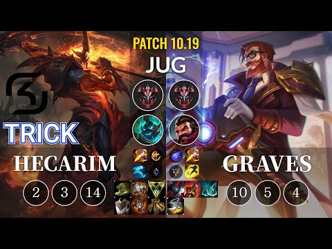 SK Trick Hecarim vs Graves Jungle - KR Patch 10.19