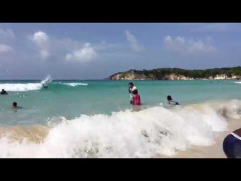 Macao beach- jumping with the waves