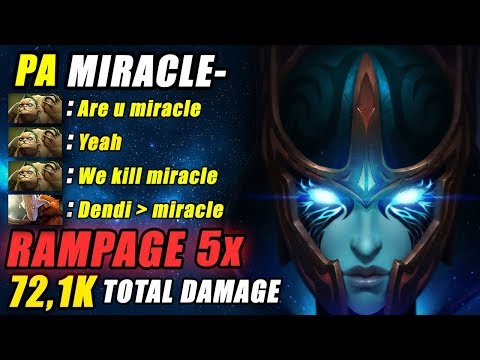 MIRACLE- GET 37 KILLS AND 5x RAMPAGE PHANTOM ASSASSIN - DOTA 2