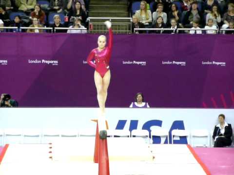 Yulia Inshina (RUS) Beam: 2012 Olympic Test Event Qualifier. 11.01.2012