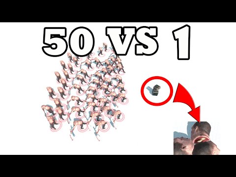 50 Giant Strong Headless Hulk VS 1 Rocket launcher until ARBS | Animal Revolt Battle Simulator