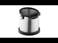 Abklopfbehälter für Kaffeesatz Schwarz - Silber - Metall - Kunststoff - 17 x 17 x 17 cm