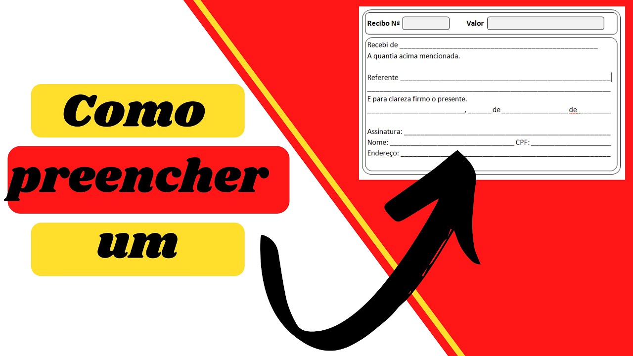 Como preencher um recibo. MODELO PARA DOWNLOAD