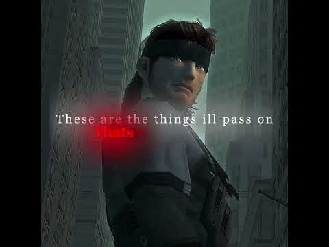 "Thats what I live for" - Solid Snake EDIT || Lonely Lies - Interlinked (Slowed) #metalgearsolid