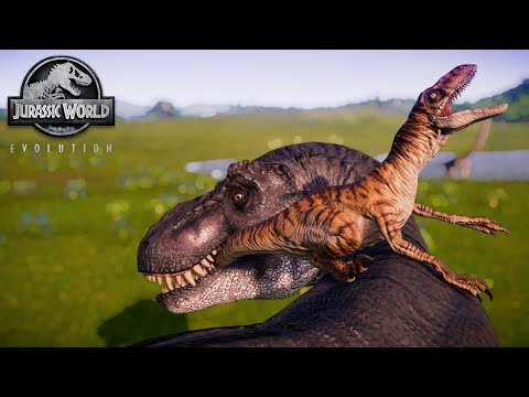 TREX Hunts Down a Pack of RAPTORS | Gallimimus Herd - Jurassic World Evolution