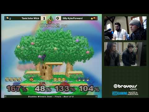 Smash Camp 2019 Doubles Winners Semi-Finals - Silly Kyle/Forward (Red) vs Tank/John Wick (Blue)