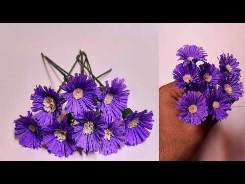 How To Make Aster Paper Flower | DIY Aster Paper Flower | Easy paper Flower