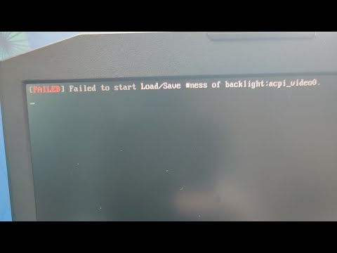 thinkpad t495 manjaro linux "failed to start load/save ness of backlight:acpi_video0"
