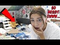 CLEANING MY DISGUSTING ROOM! | Kayla Davis