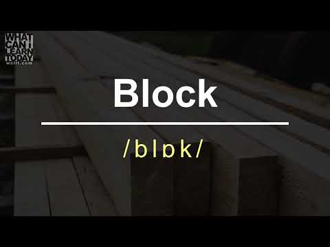 How to pronounce the word "Block"