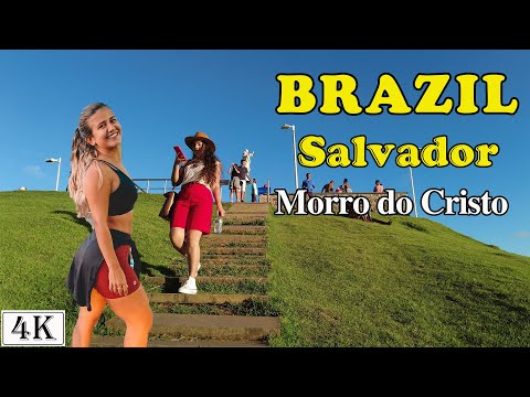 BRAZIL: walking in Morro do Cristo (hill of Christ) Salvador, Bahia [4K]