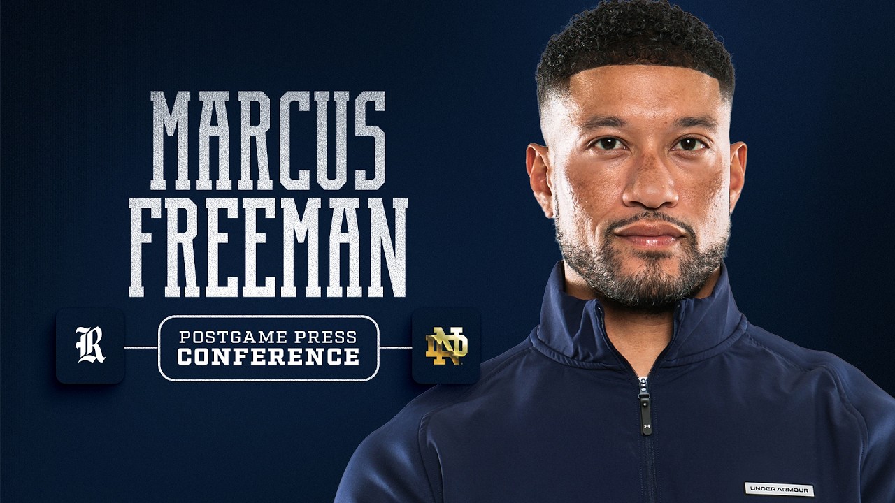 Video thumbnail for Rice | Marcus Freeman Postgame Press Conference (9.12.26) | Notre Dame Football