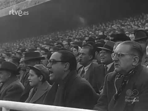 ECC 1956-57. Round of 16. Decisive match. Real Madrid - Rapid Wien. Highlights.