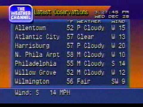 Philadelphia Weatherstar 4000 - 3 min flavor J & Mike Bono segment - 12/28/1994