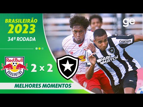 Gols e lances de Red Bull Bragantino x Botafogo