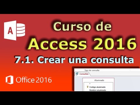 Access 2016 Course. 7.1. Create a query.