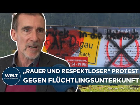 Video Thumbnail: PROTEST GEGEN FLÜCHTLINGSUNTERKUNFT: "Anstand hat man komplett vermisst" – Bürger bedrohen Landrat