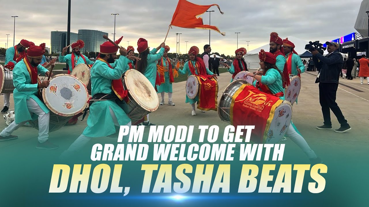 PM Modi to Address Indian Diaspora | Members ready to welcome India's PM with Dhol, Tasha